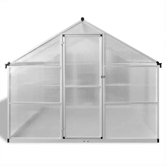 Reinforced Aluminium Greenhouse with base frame 2.4m x 2.5m