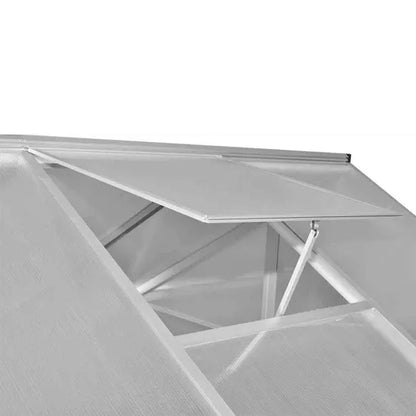 Reinforced Aluminium Greenhouse with base frame 2.4m x 2.5m