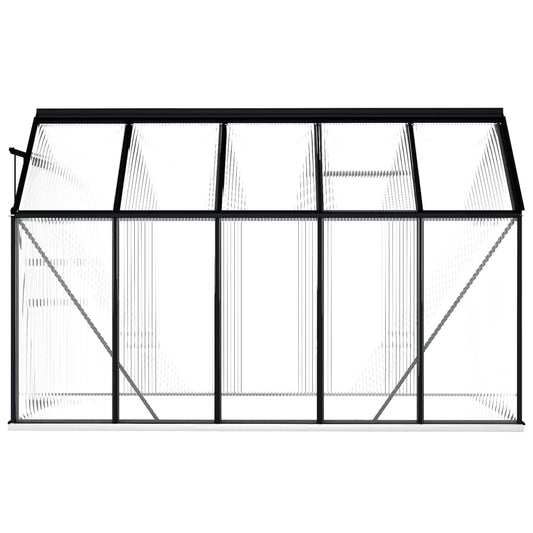 Greenhouse with Base Frame Anthracite Aluminium - 190 x 310 x 202cm