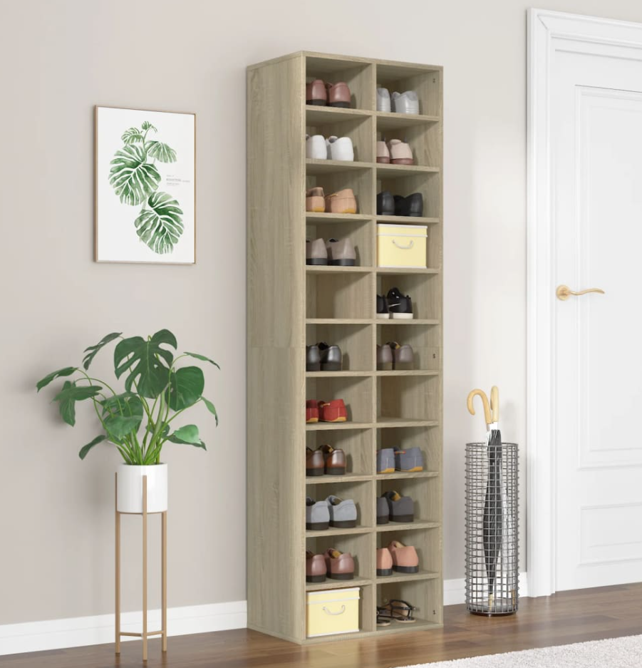 Tall Grey shoe rack storage centre