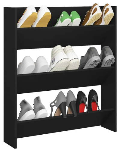 Wall mounted shoe rack White