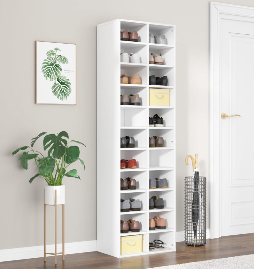 Tall Grey shoe rack storage centre