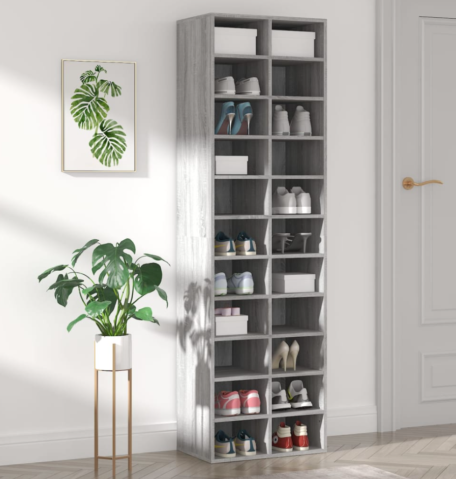 Tall Grey shoe rack storage centre